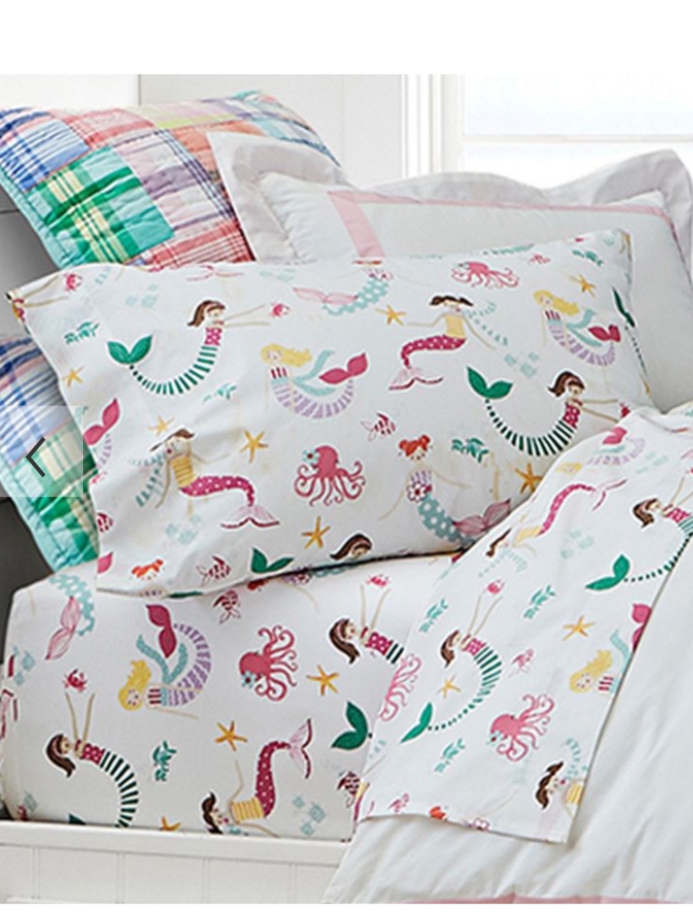 Pottery Barn Kids Mermaid 4 Pce Full Sheet Set